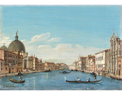 DDSO-3250 Carlo Grubacs - Grand canál se San Simeone Piccolo v Benátkách