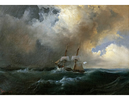 A-7692 Théodore Gudin - Loď v bouřlivém počasí