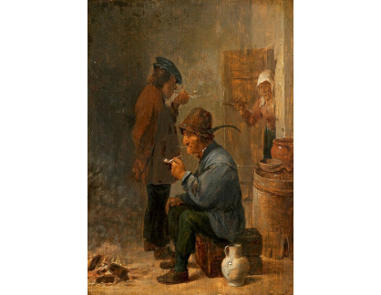 A-7764 David Teniers - Dva kouřící rolníci