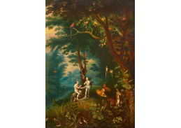 A-7843 Jan Brueghel - Adam a Eva v ráji se zakázaným ovocem