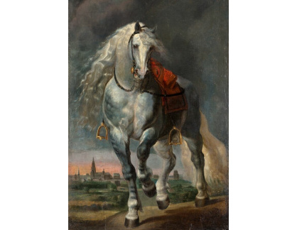 A-7917 Peter Paul Rubens - Bílý kůň v krajině před městem