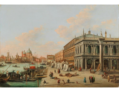 DDSO-3496 Giuseppe Bernardino Bison - Molo od knihovny Marciana v Benátkách