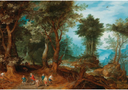 DDSO-3694 Jan Brueghel - Zalesněná krajina s Abrahamem a Isaacem