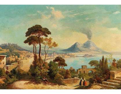 DDSO-4954 Ferdinand Lepie - Pohled na Neapol s horou Vesuv v pozadí
