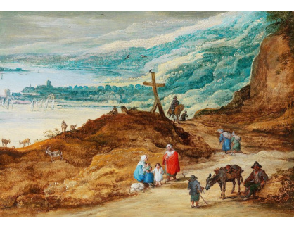 DDSO-5122 Jan Brueghel  a Joos de Momper - Široká hornatá krajina s cestujícími