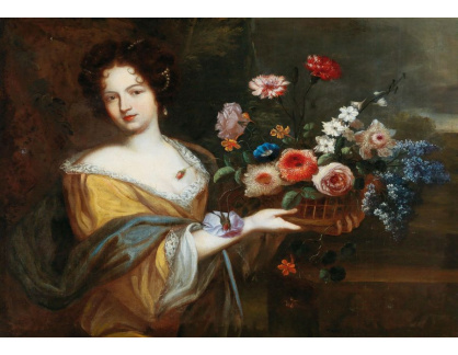 DDSO-5249 Neznámý autor - Mladá žena nesoucí košík květin