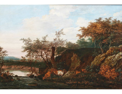D-5904 Jacob van Ruysdael - Lesní krajina s dobytkem