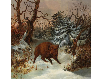 D-6141 Arthur Thiele - Kanec na zimním okraji lesa