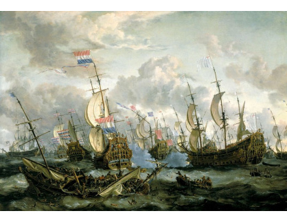 D-6445 Abraham Storck - Loď Royal Prince a další plavidla ve čtyřdenní bitvě 1-4.6.1666