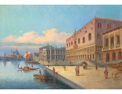 D-6680 Karl Kaufmann - Pohled na Benátky s Dóžecím palácem