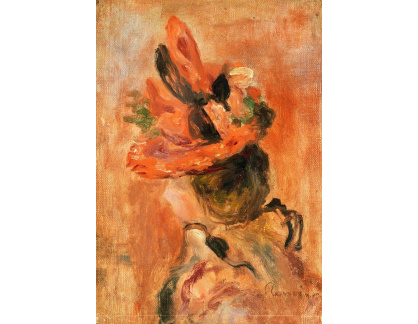 D-6956 Pierre-Auguste Renoir - Ženská hlava s červeným kloboukem