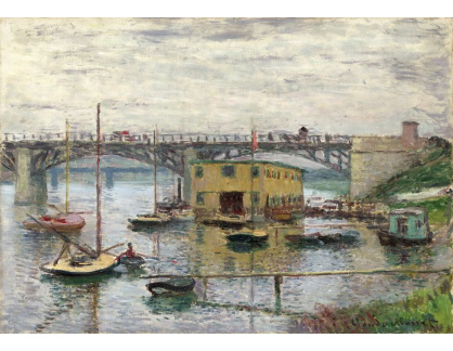D-7077 Claude Monet - Most v Argenteuil za šedivého dne
