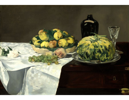 D-7119 Edgar Degas - Zátiší s melounem a broskví