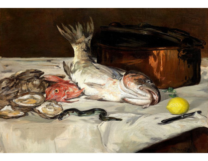 D-7125 Édouard Manet - Zátiší s rybami