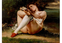 D-7253 Gustave Courbet - Žena s bílými punčochami