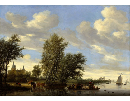 D-7621 Salomon van Ruysdael - Říční krajina s přívozem