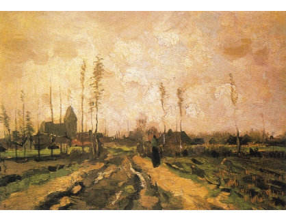 D-7685 Vincent van Gogh - Krajina s kostelem a domy