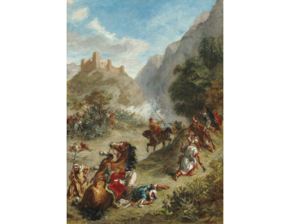 D-7831 Eugene Delacroix - Arabské potyčky v horách