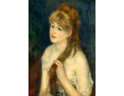 D-8043 Pierre-Auguste Renoir - Mladá žena spletající vlasy