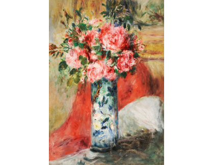 D-8045 Pierre-Auguste Renoir - Růže a pivoňky ve váze