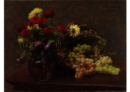 D-8160 Henri Fantin-Latour - Zátiší s květinami a hrozny