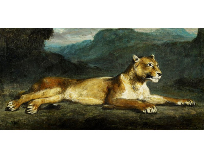 D-8340 Eugene Delacroix - Ležící lvice