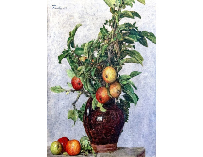 D-8638 Henri Fantin-Latour - Váza s jablky a listy