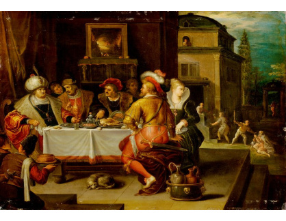 D-8790 Frans Francken - Podobenství o boháči a Lazarovi