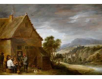D-9317 David Teniers - Před hospodou
