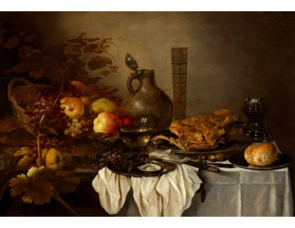 D-9663 Pieter Claesz - Stůl s košíkem ovoce a vinné révy