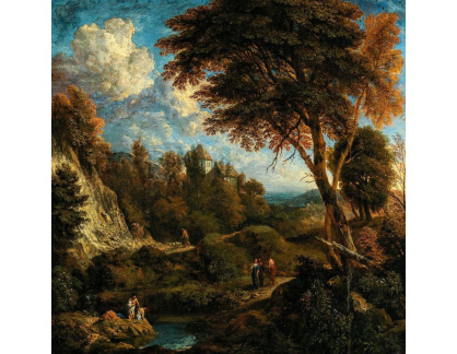 D-9783-1 Cornelis Huysmans - Lesní krajina s koupajícími se