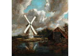 D-9800 Jacob van Ruisdael - Říční krajina s větrným mlýnem