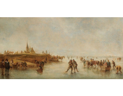 D-9850 Cornelis Beelt - Zimní krajina s bruslaři