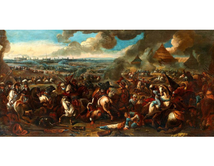 D-9889 Pieter Hofmans - Bitevní scéna během tureckého obléhání Vídně