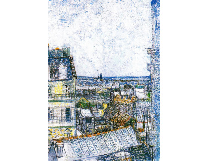 R2-526 Vincent van Gogh - Pohled na Paříž z pokoje van Gogha v Rue Lepic