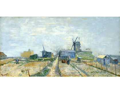 A-63 Vincent van Gogh - Větrné mlýny a zeleninové zahrady na Montmartre
