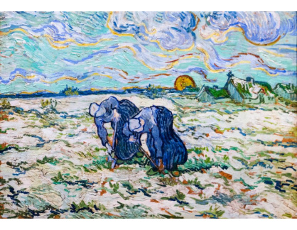 A-5 Vincent van Gogh - Dvě ženy kopající na poli pod sněhem