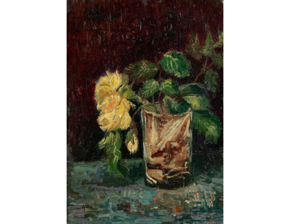 A-48 Vincent van Gogh - Sklenice se žlutými růžemi